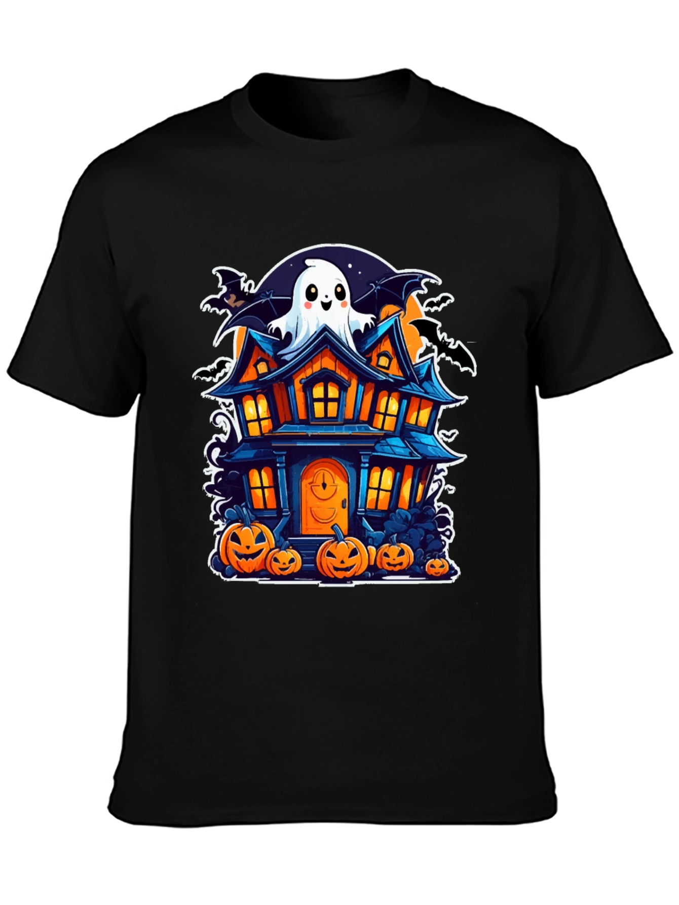 Halloween Haunted House Graphic Tee