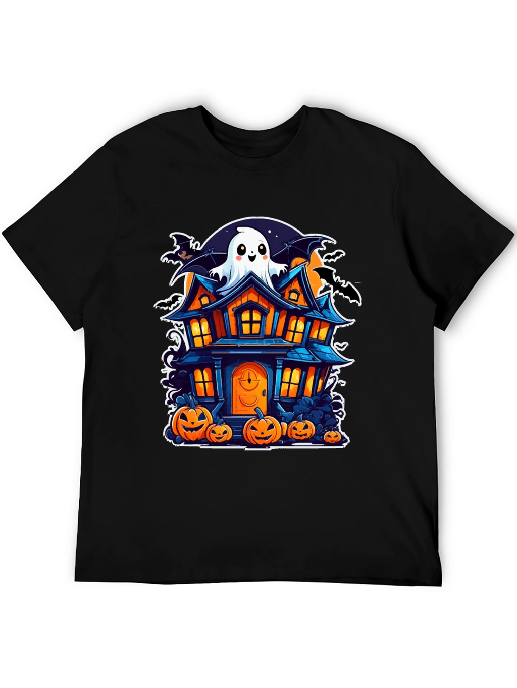 Halloween Haunted House Graphic Tee