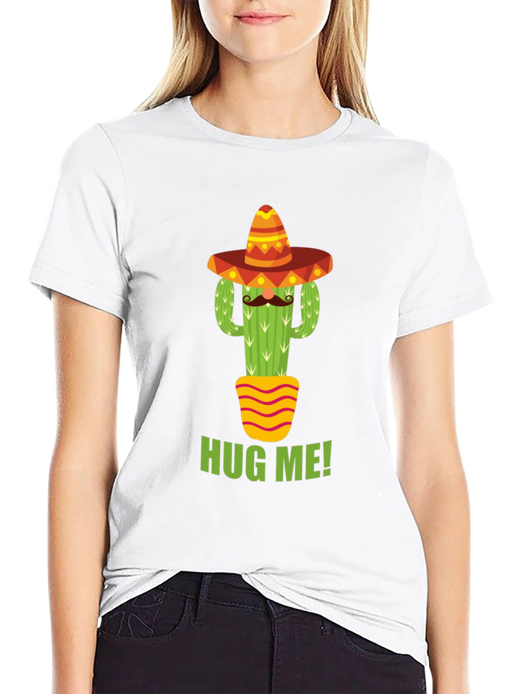Cactus Hug Me! T-Shirt - Quirky Graphic Tee