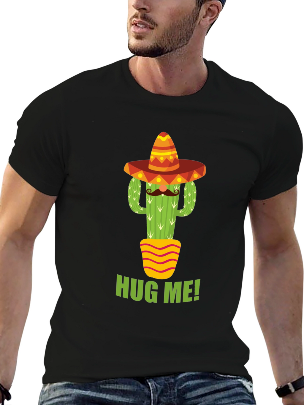 Cactus Hug Me! T-Shirt - Quirky Graphic Tee