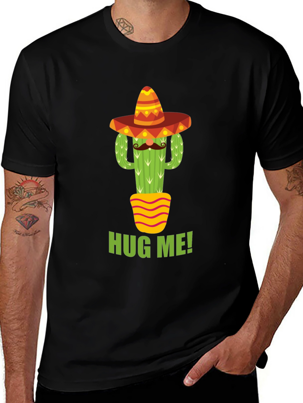 Cactus Hug Me! T-Shirt - Quirky Graphic Tee