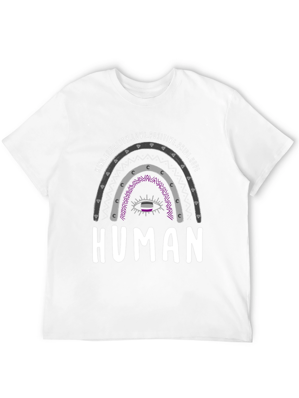 Asexual Pride Rainbow Human T-Shirt