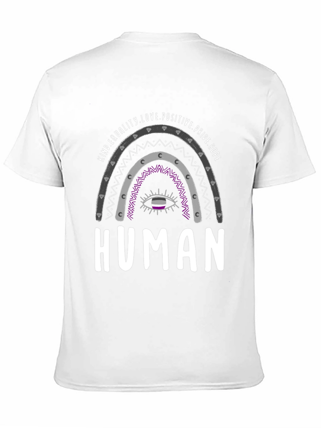 Asexual Pride Rainbow Human T-Shirt