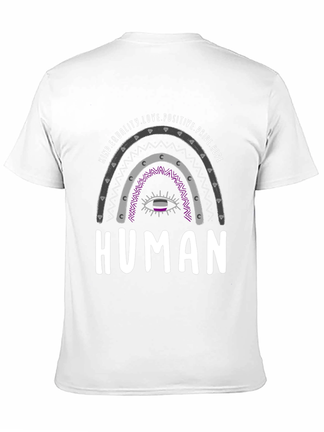 Asexual Pride Rainbow Human T-Shirt