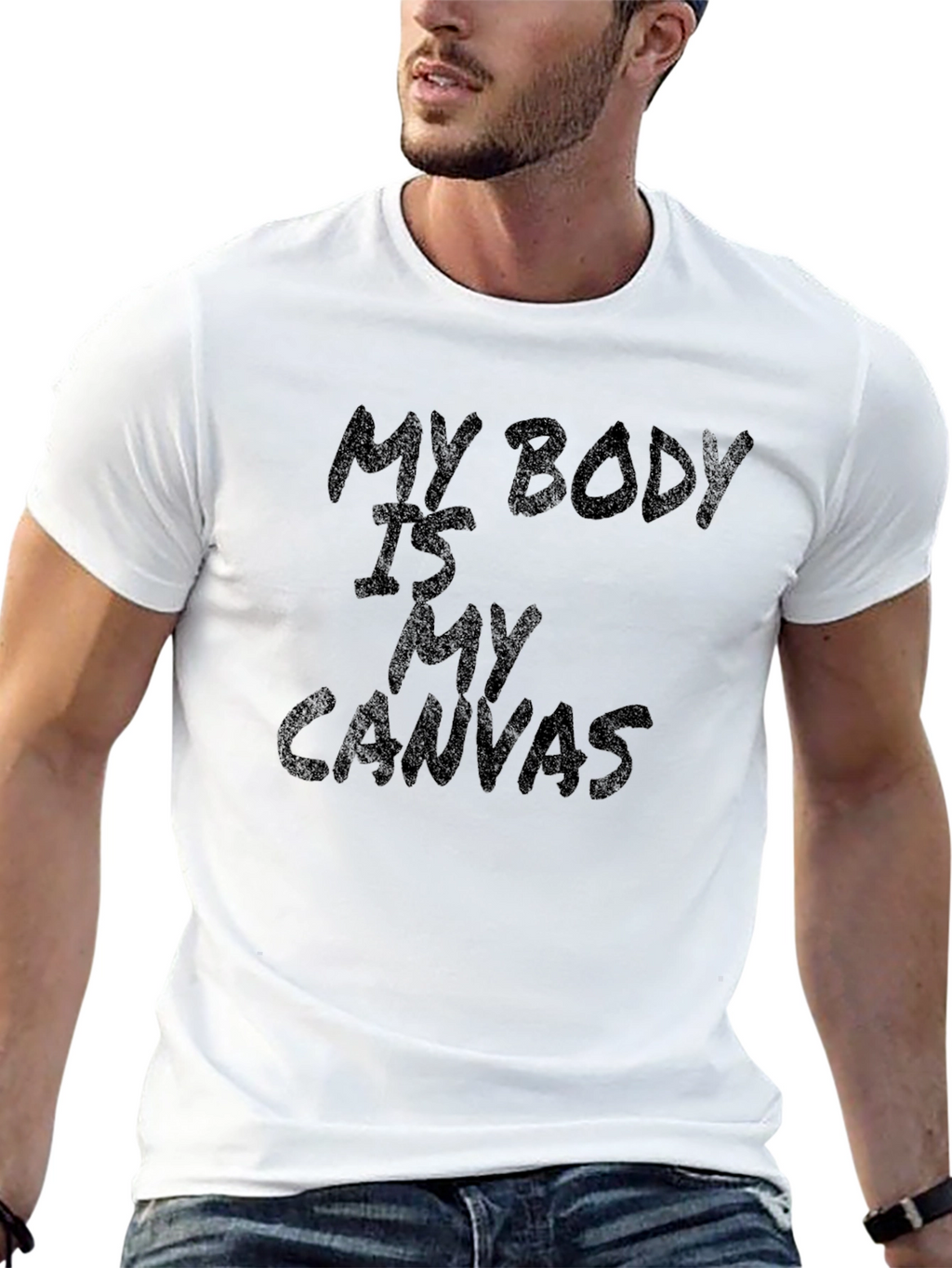 My Body Is My Canvas Black Graphic Tee