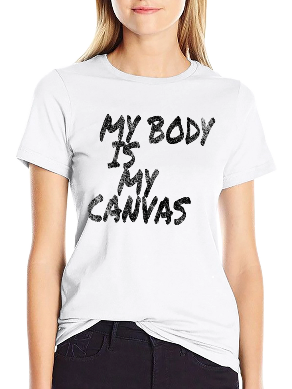 My Body Is My Canvas Black Graphic Tee