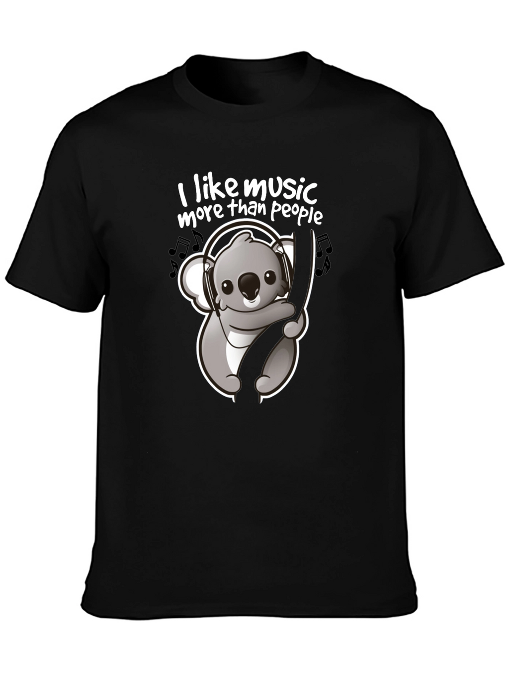 Music Lover Koala T-Shirt - Cute Animal Graphic Tee