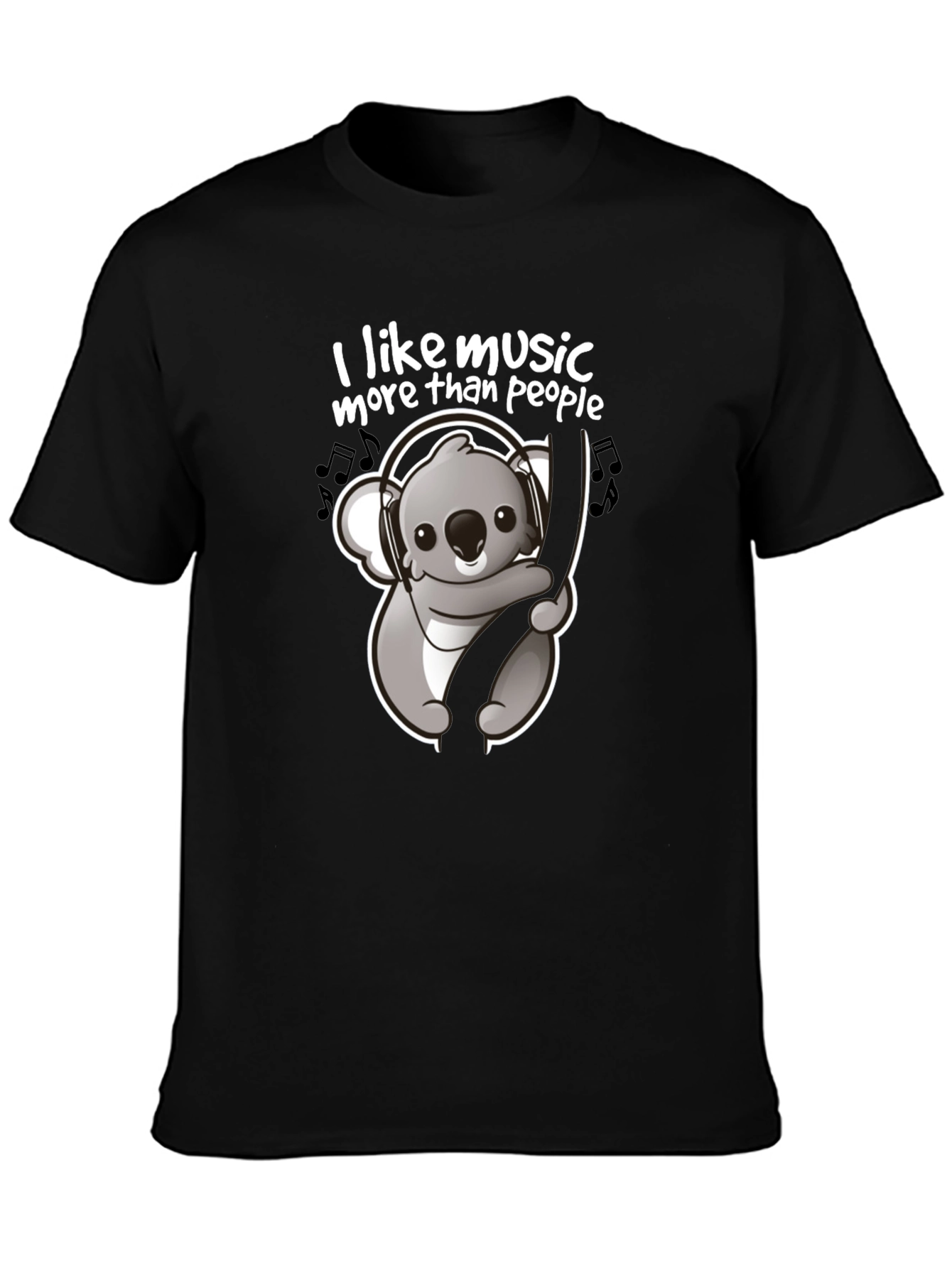 Music Lover Koala T-Shirt - Cute Animal Graphic Tee