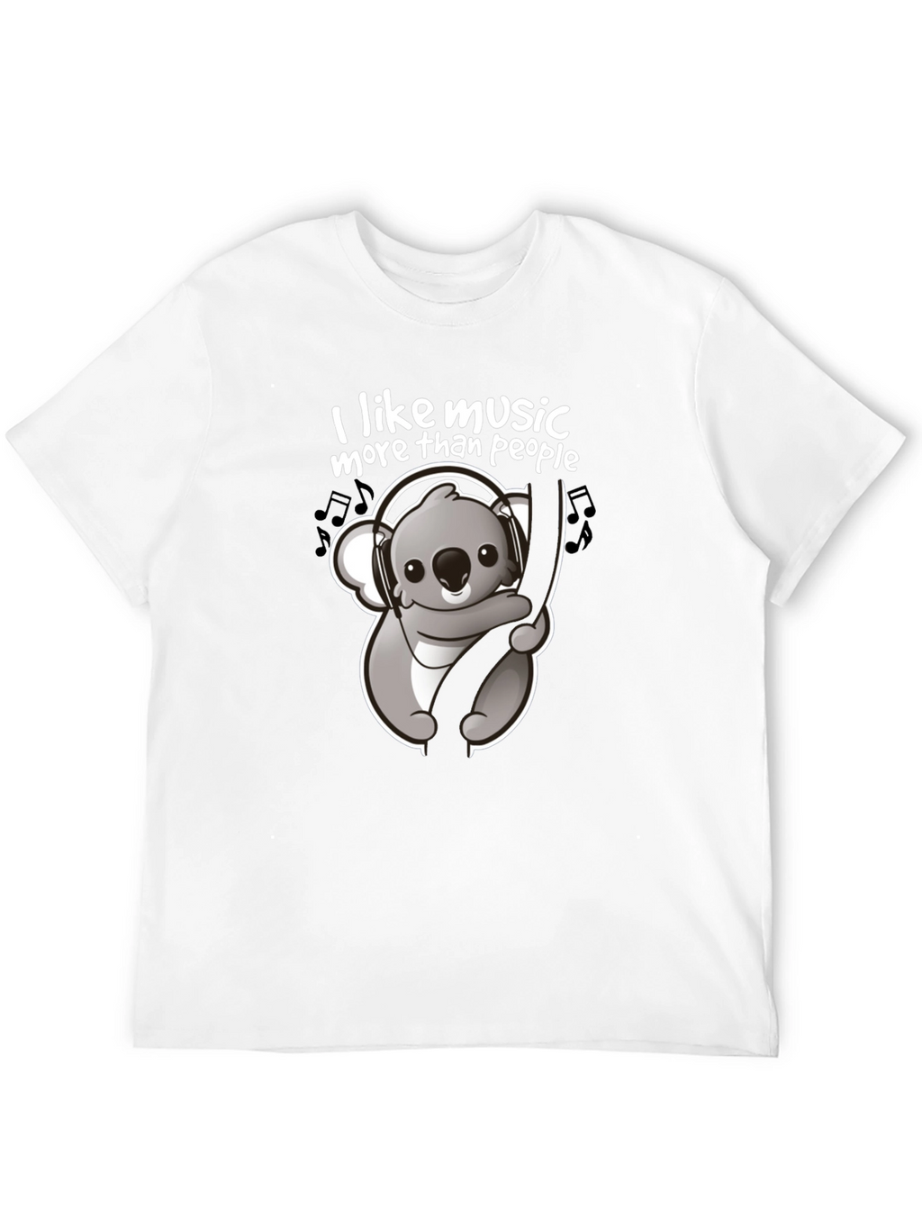 Music Lover Koala T-Shirt - Cute Animal Graphic Tee