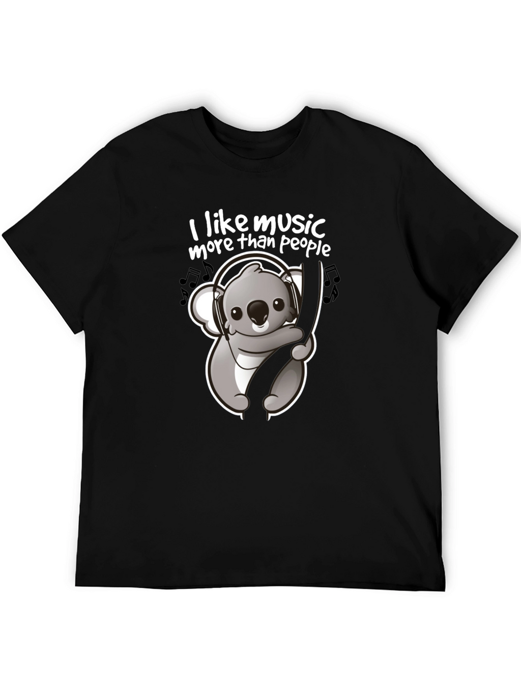 Music Lover Koala T-Shirt - Cute Animal Graphic Tee