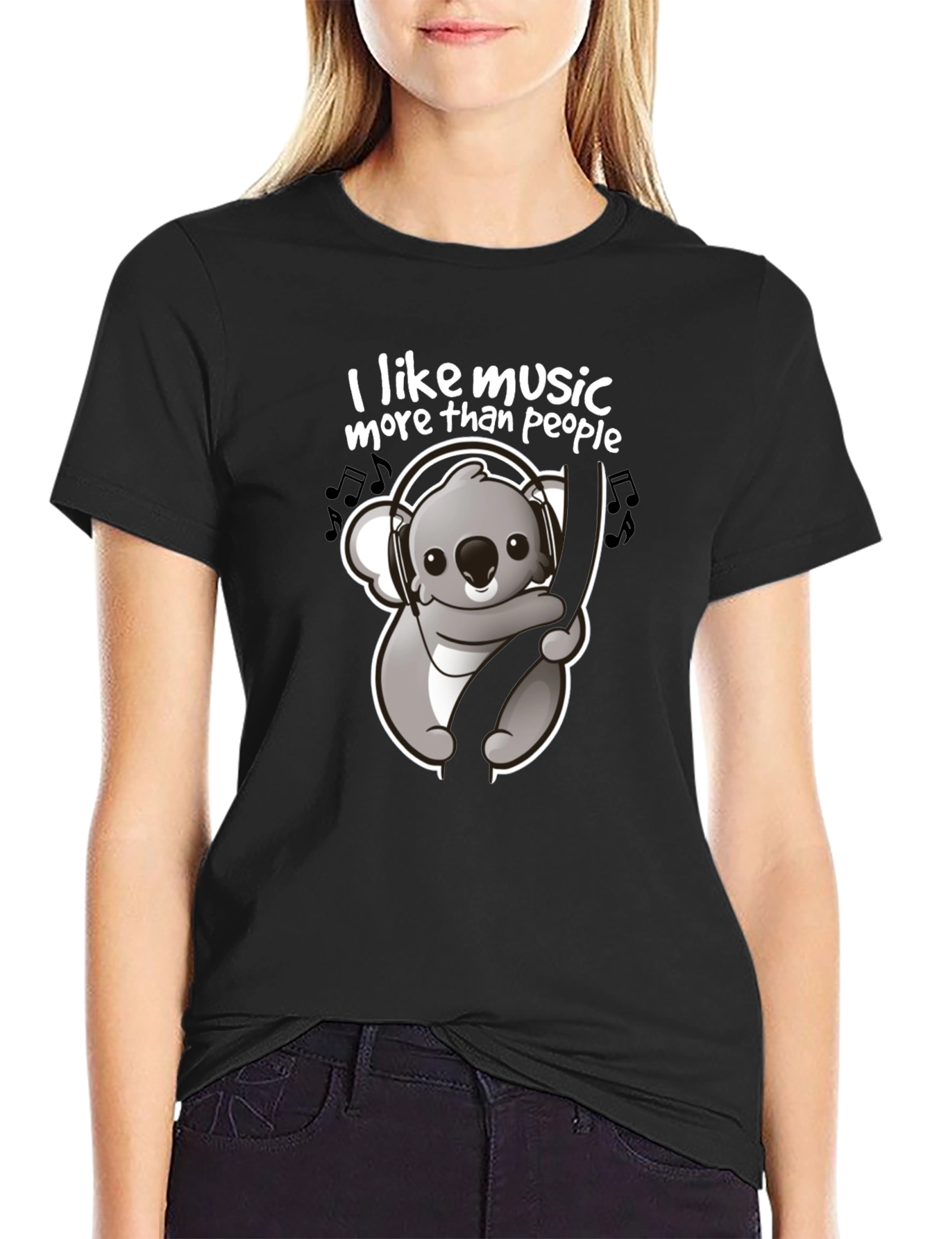 Music Lover Koala T-Shirt - Cute Animal Graphic Tee