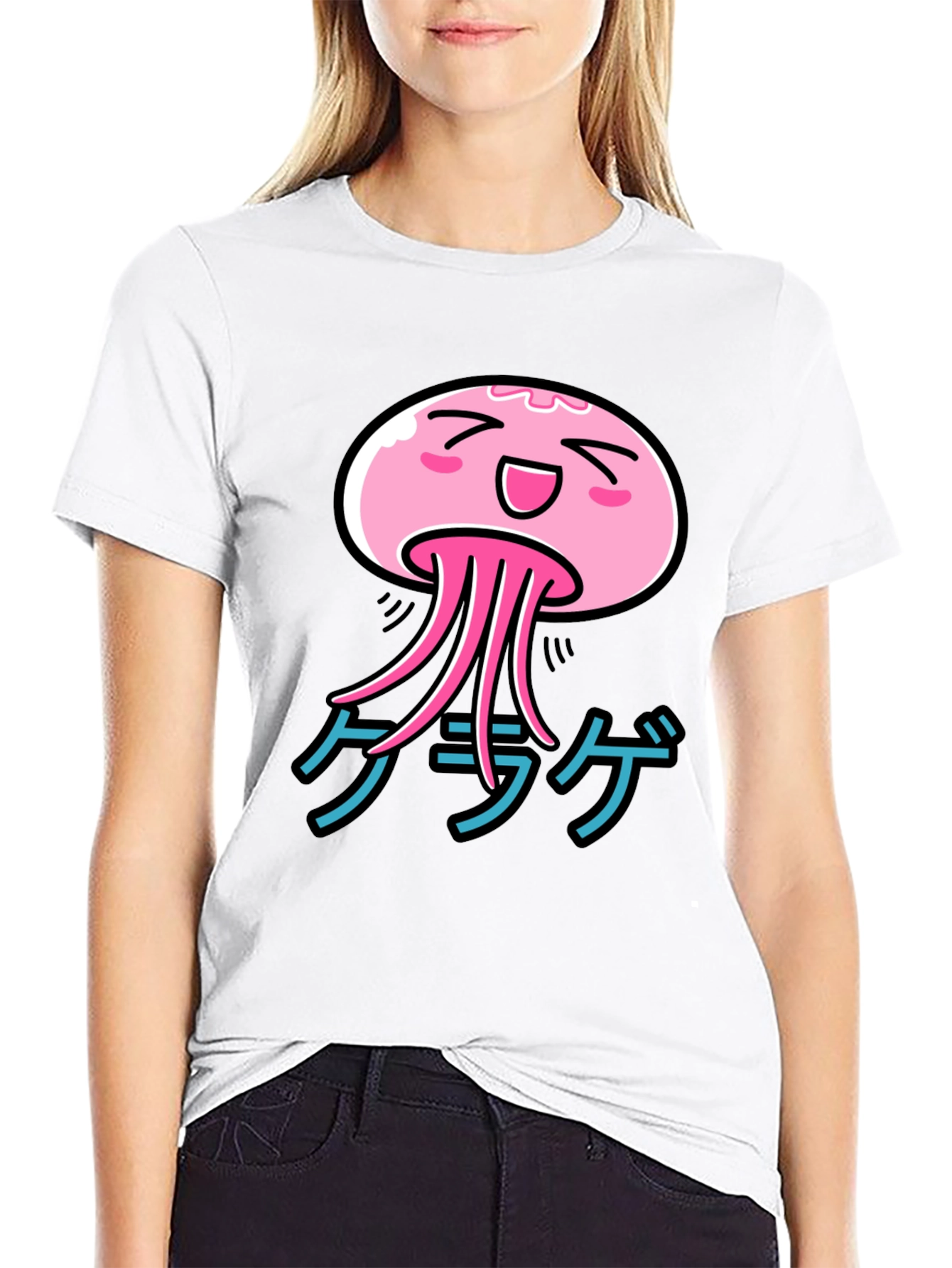 Kawaii Jellyfish Graphic T-Shirt