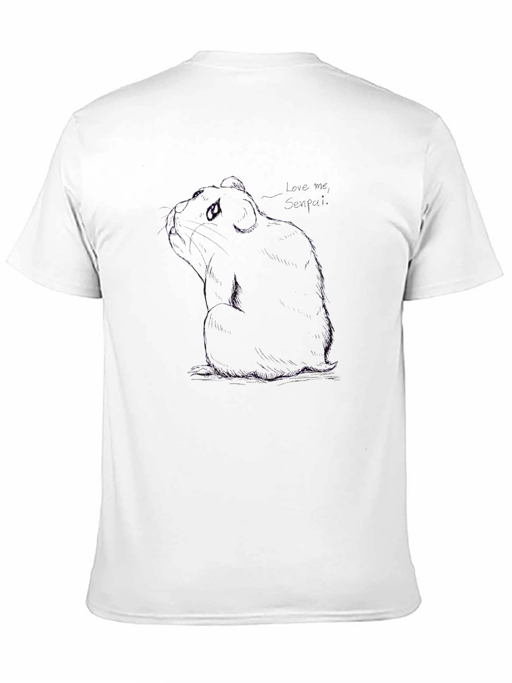 Black T-Shirt with Guinea Pig Design