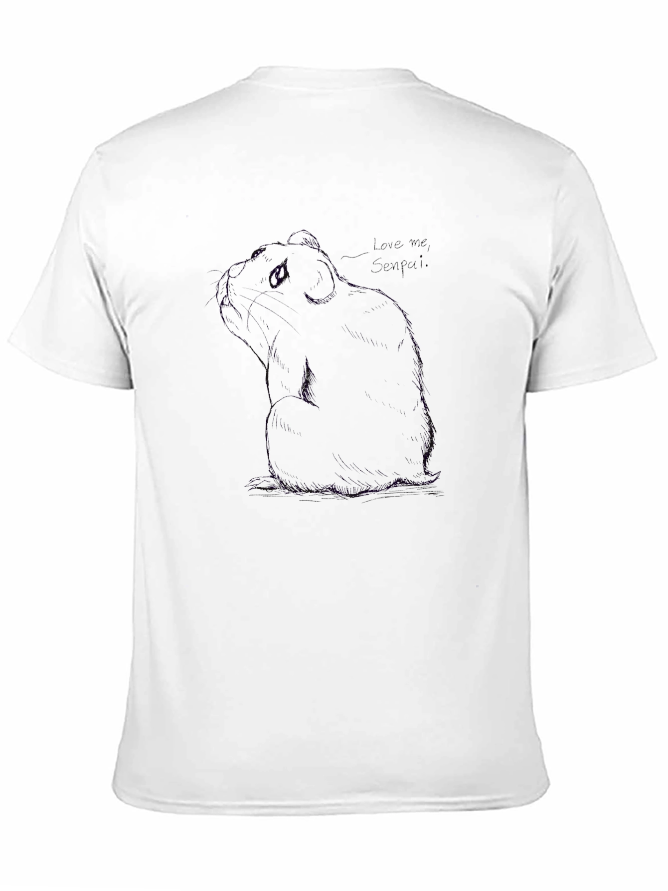 Black T-Shirt with Guinea Pig Design