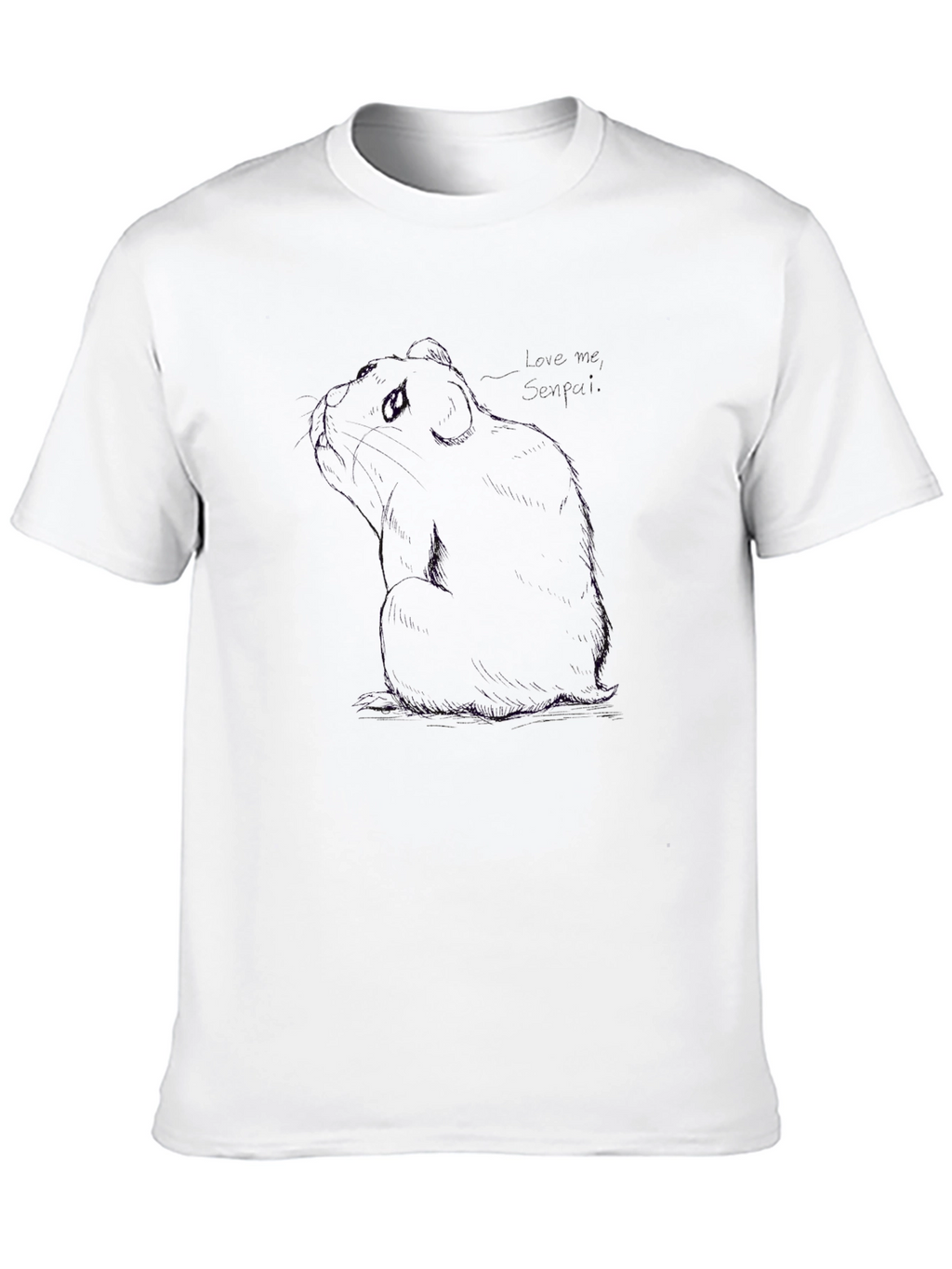 Black T-Shirt with Guinea Pig Design