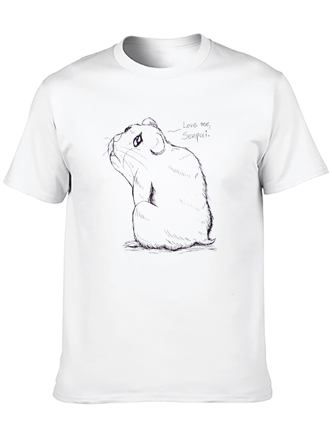 Black T-Shirt with Guinea Pig Design