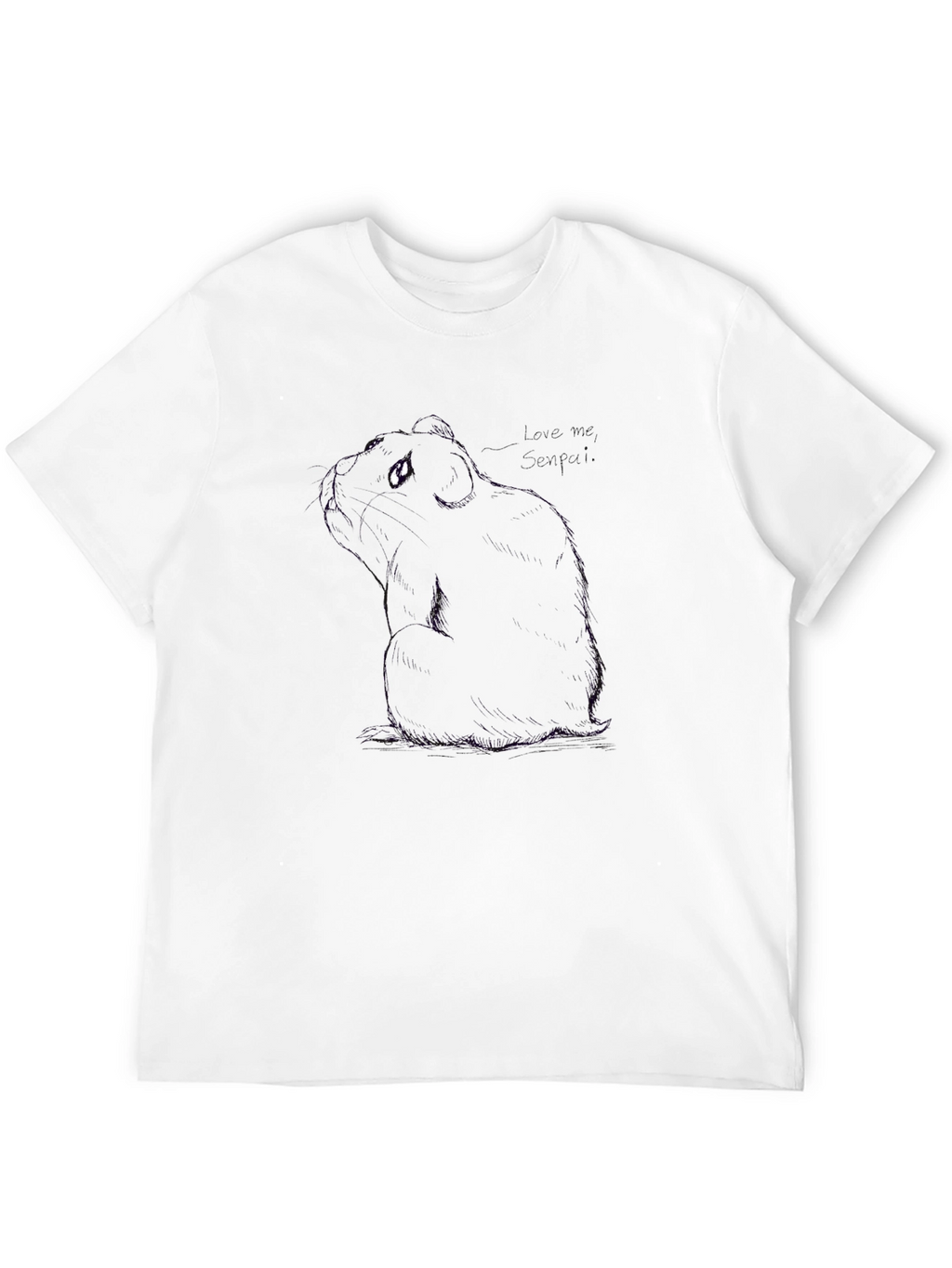 Black T-Shirt with Guinea Pig Design