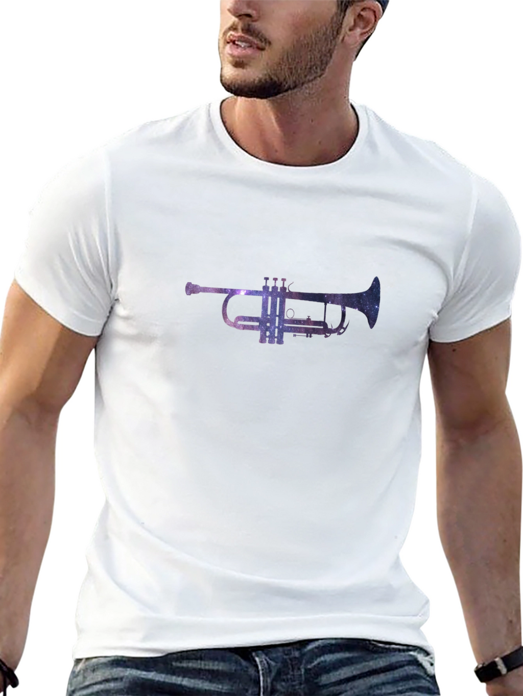 Cosmic Trumpet Graphic Tee - Black