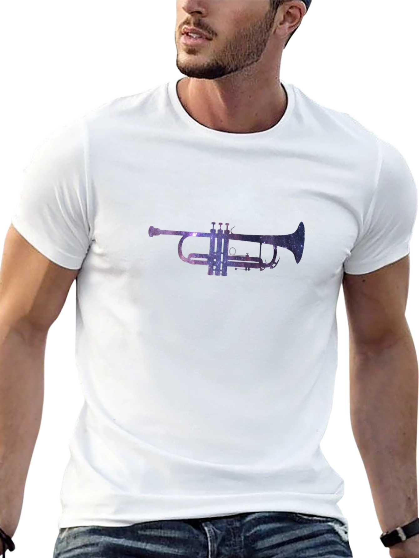 Cosmic Trumpet Graphic Tee - Black