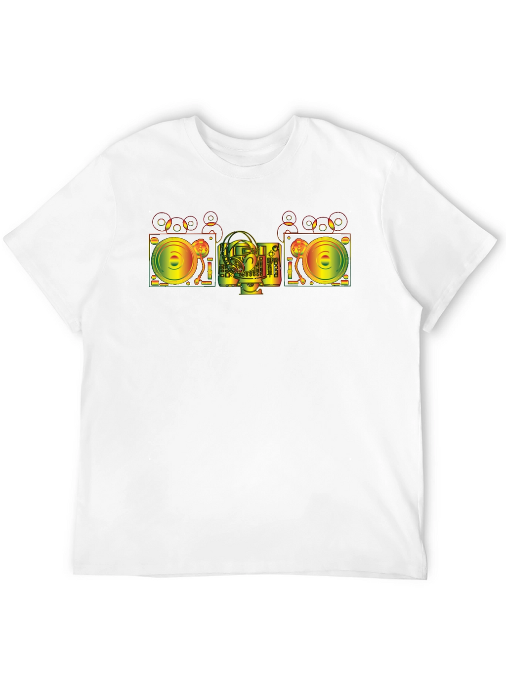DJ Turntable Graphic T-Shirt - Cool Music Lover Tee