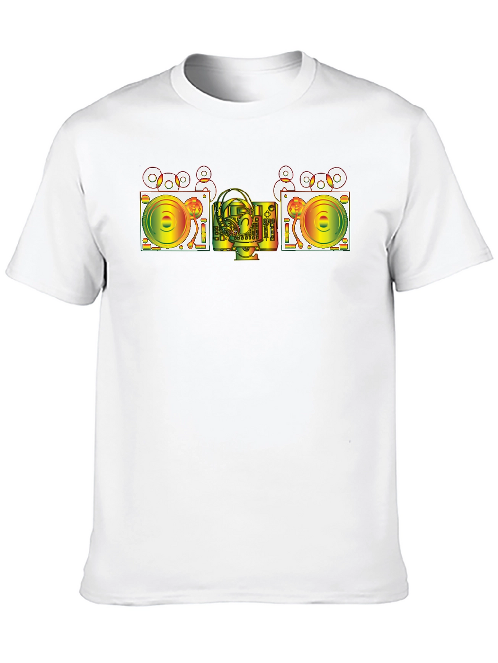 DJ Turntable Graphic T-Shirt - Cool Music Lover Tee