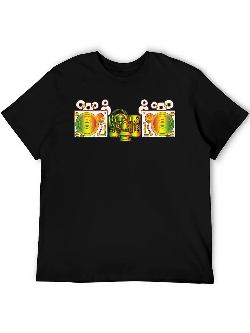 DJ Turntable Graphic T-Shirt - Cool Music Lover Tee