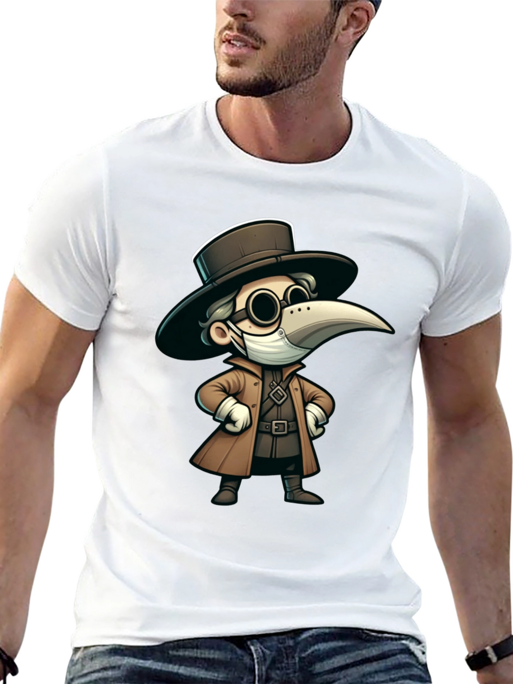 Plague Doctor Cartoon T-Shirt