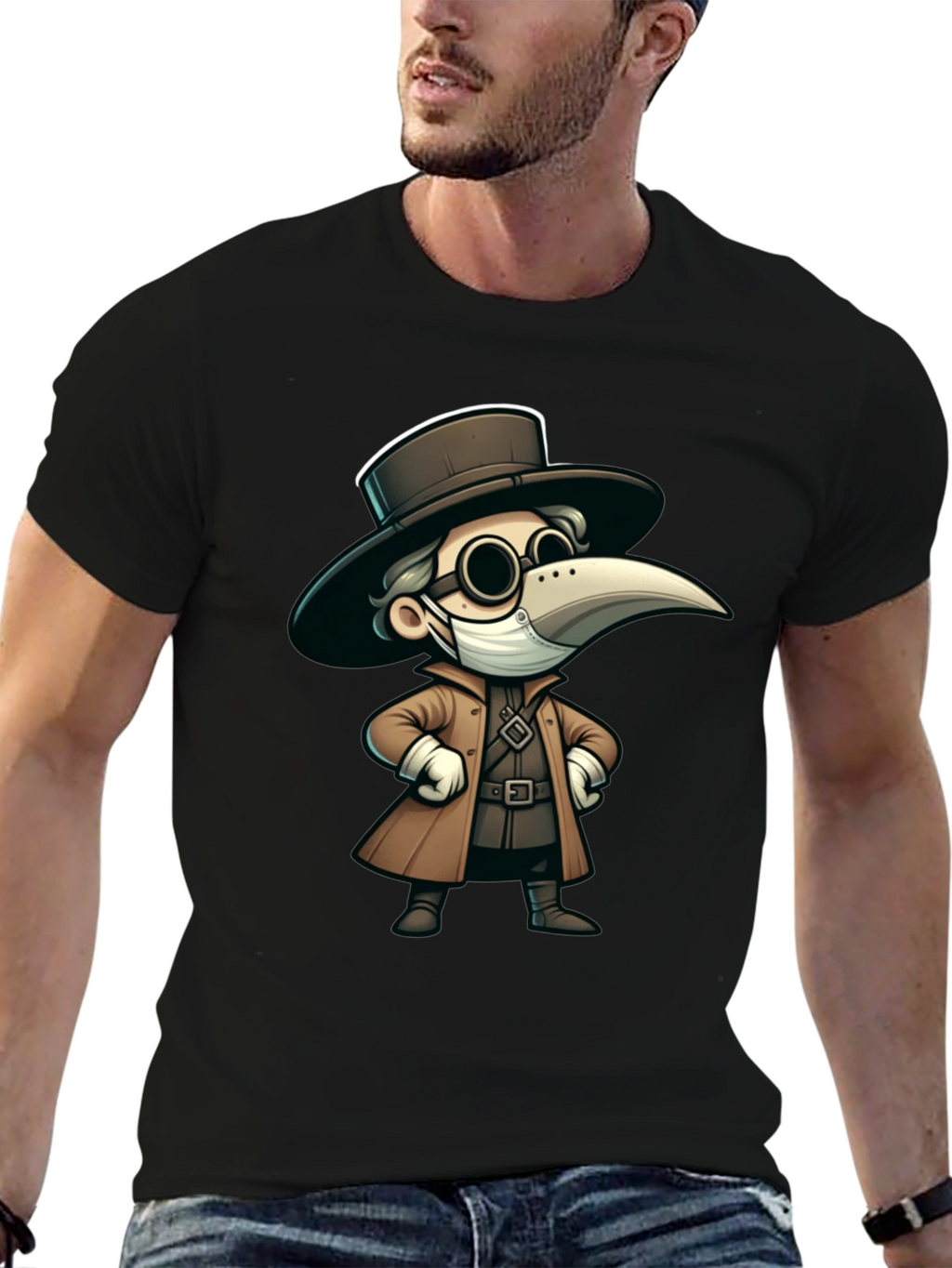 Plague Doctor Cartoon T-Shirt
