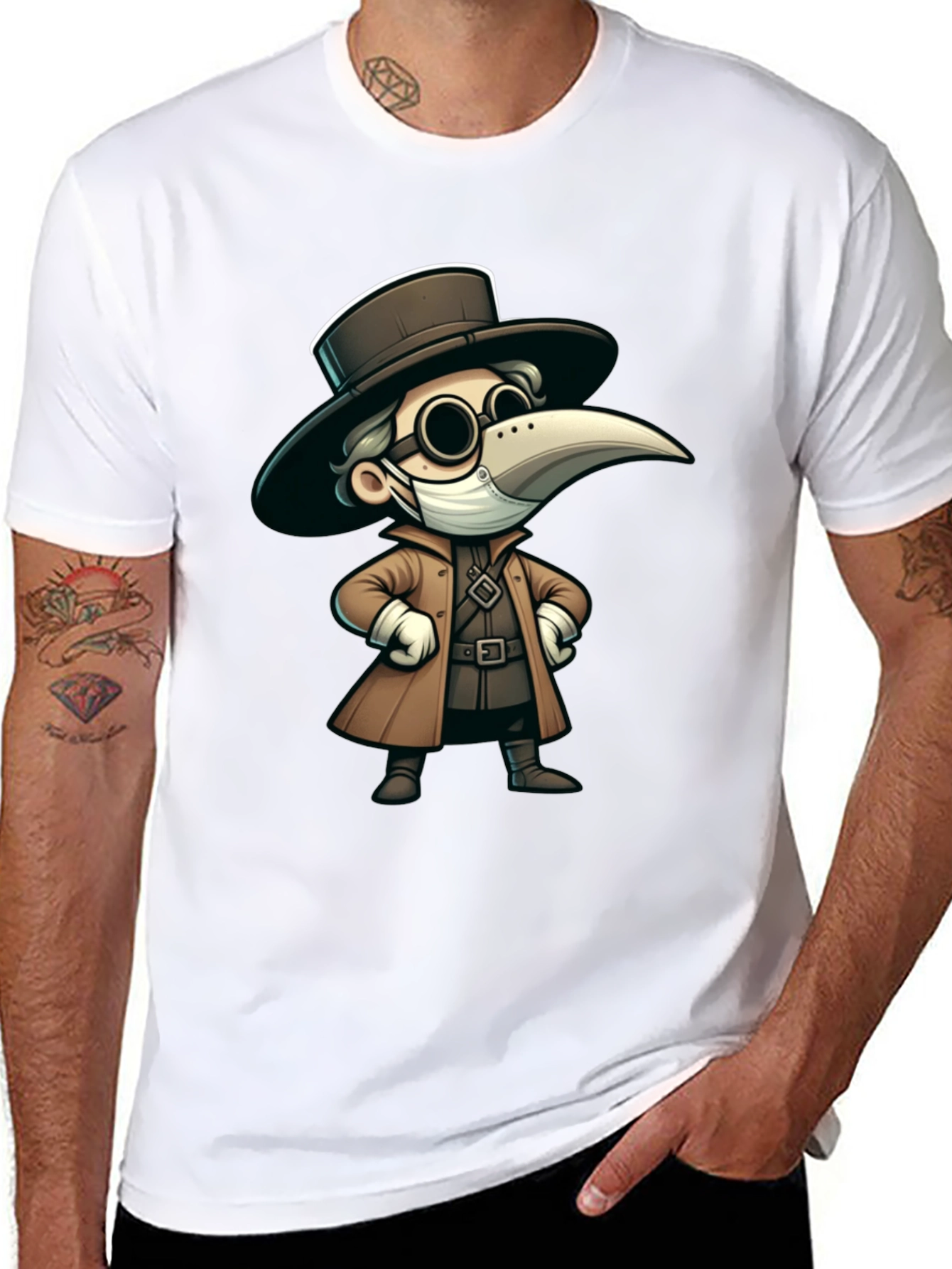 Plague Doctor Cartoon T-Shirt