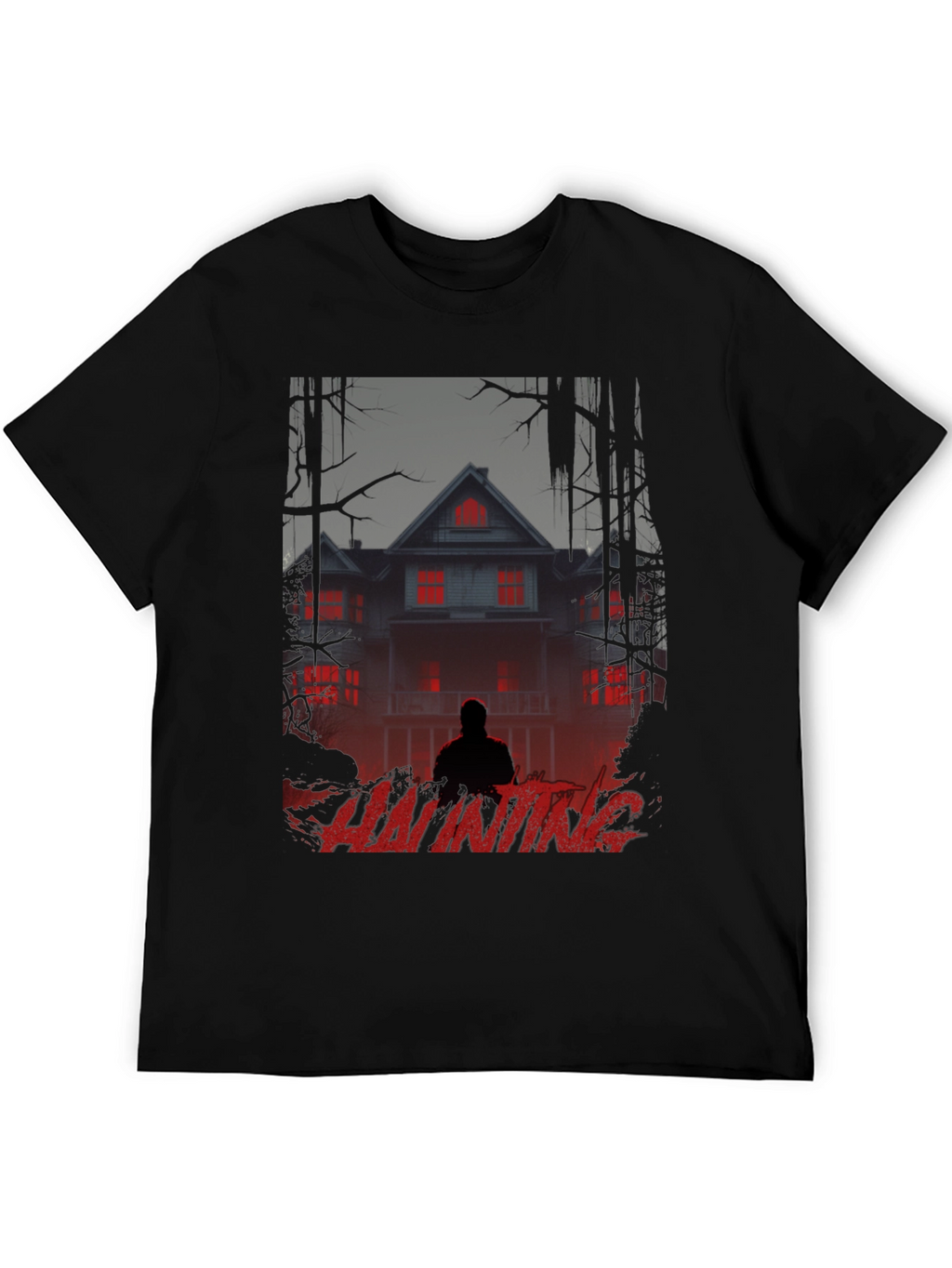 Haunting Graphic T-Shirt - Spooky Season Apparel