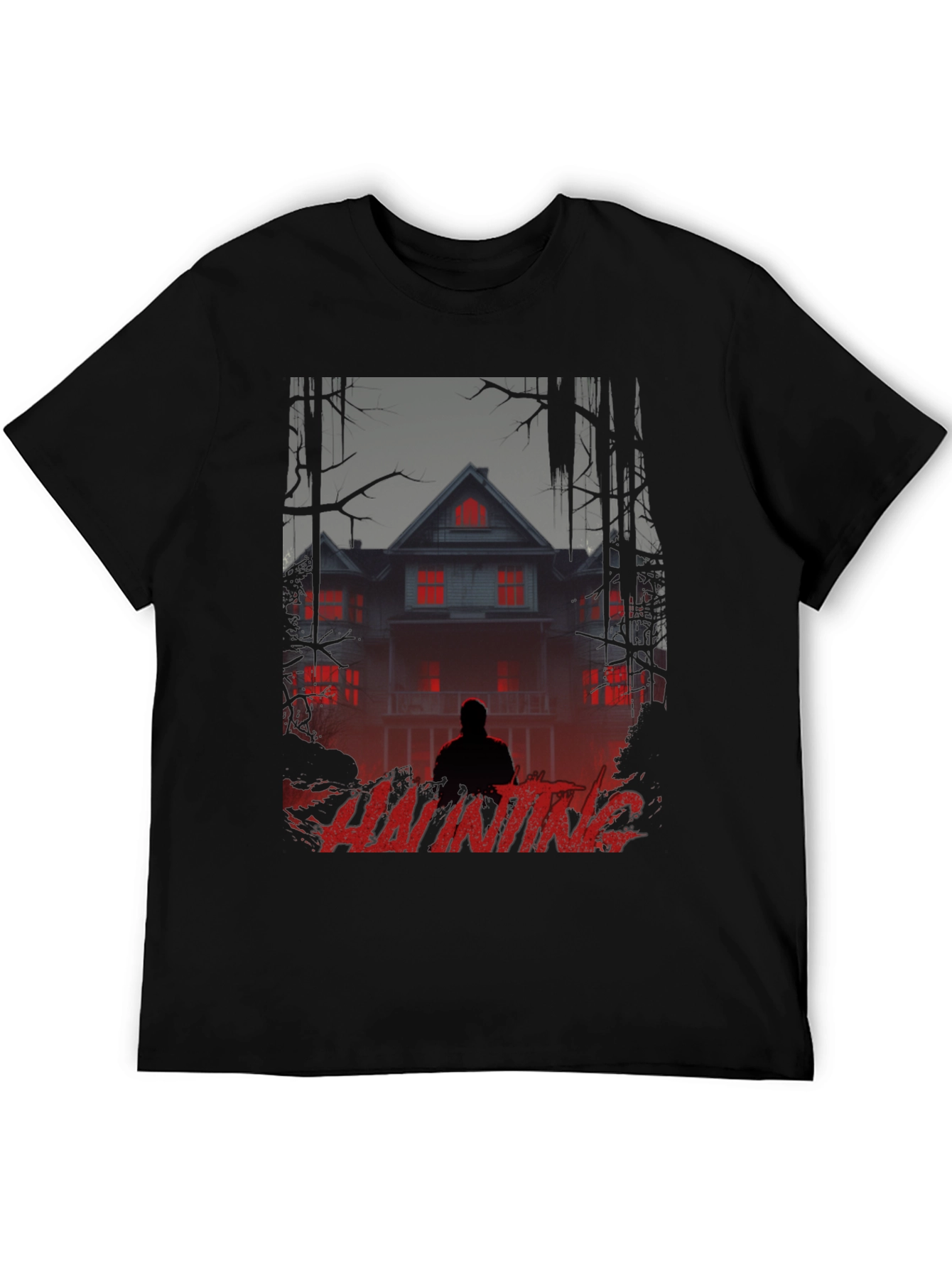 Haunting Graphic T-Shirt - Spooky Season Apparel