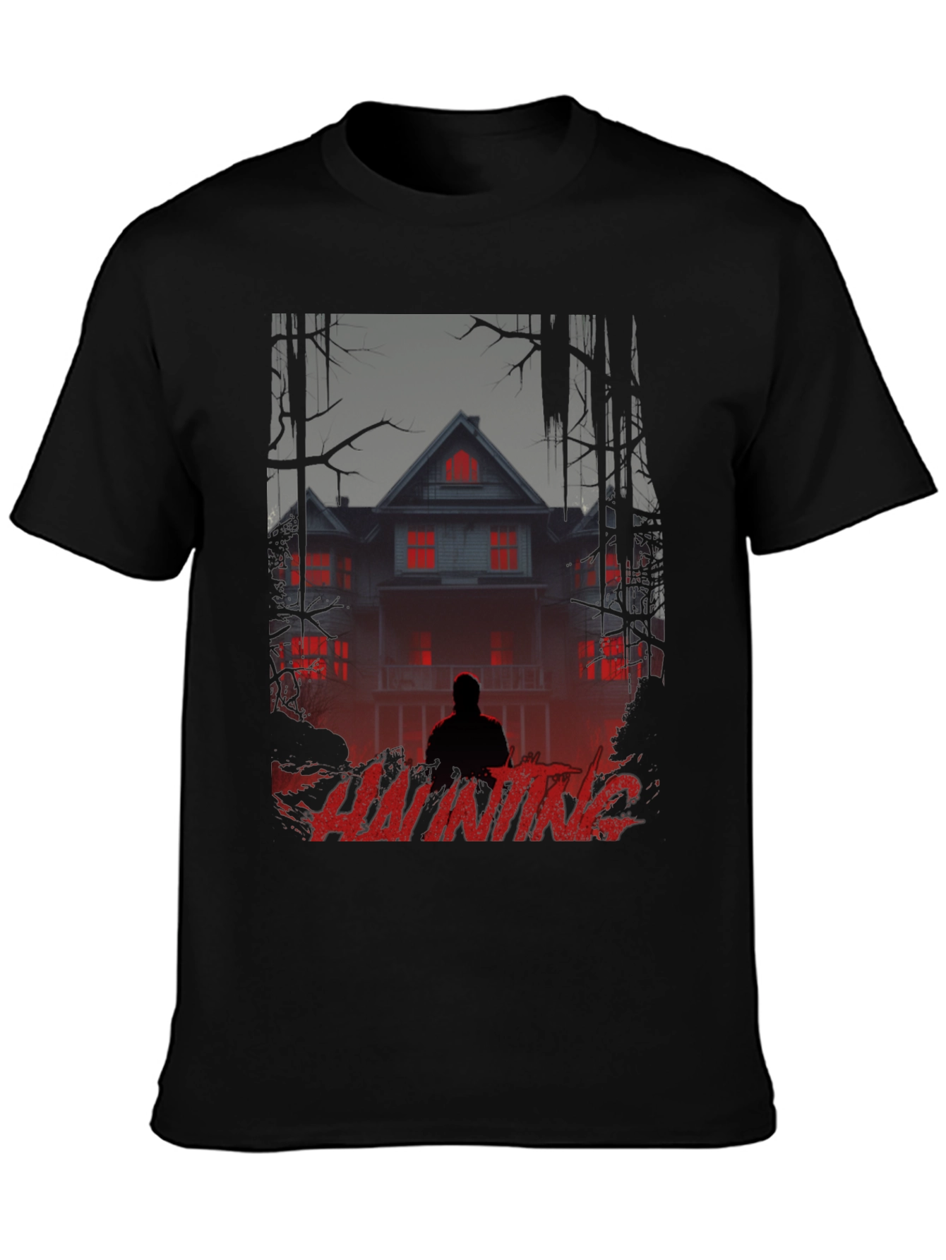 Haunting Graphic T-Shirt - Spooky Season Apparel