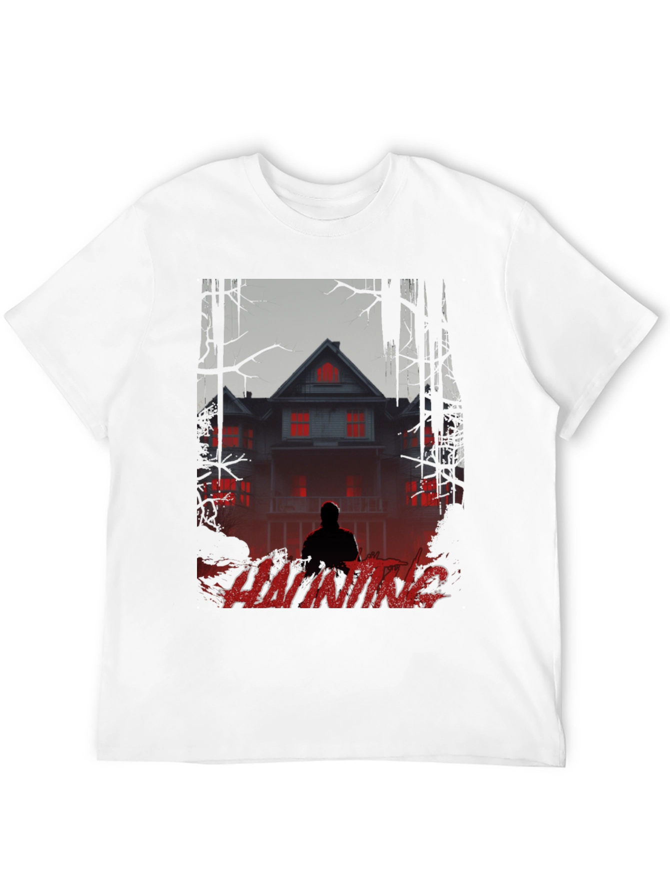 Haunting Graphic T-Shirt - Spooky Season Apparel
