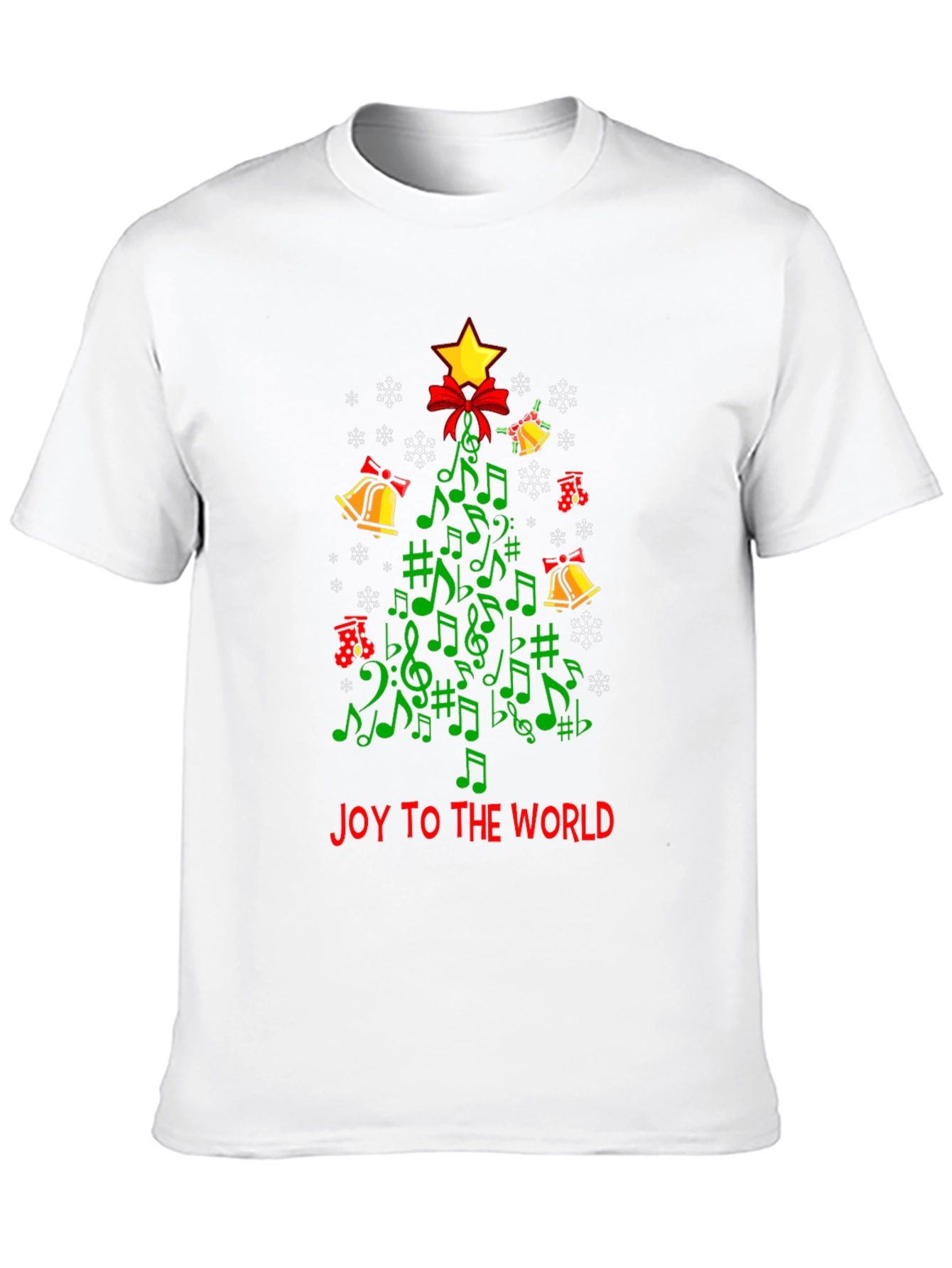 Festive Music Notes Christmas Tree T-Shirt