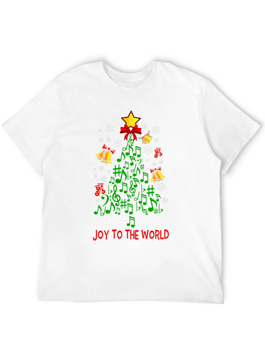 Festive Music Notes Christmas Tree T-Shirt