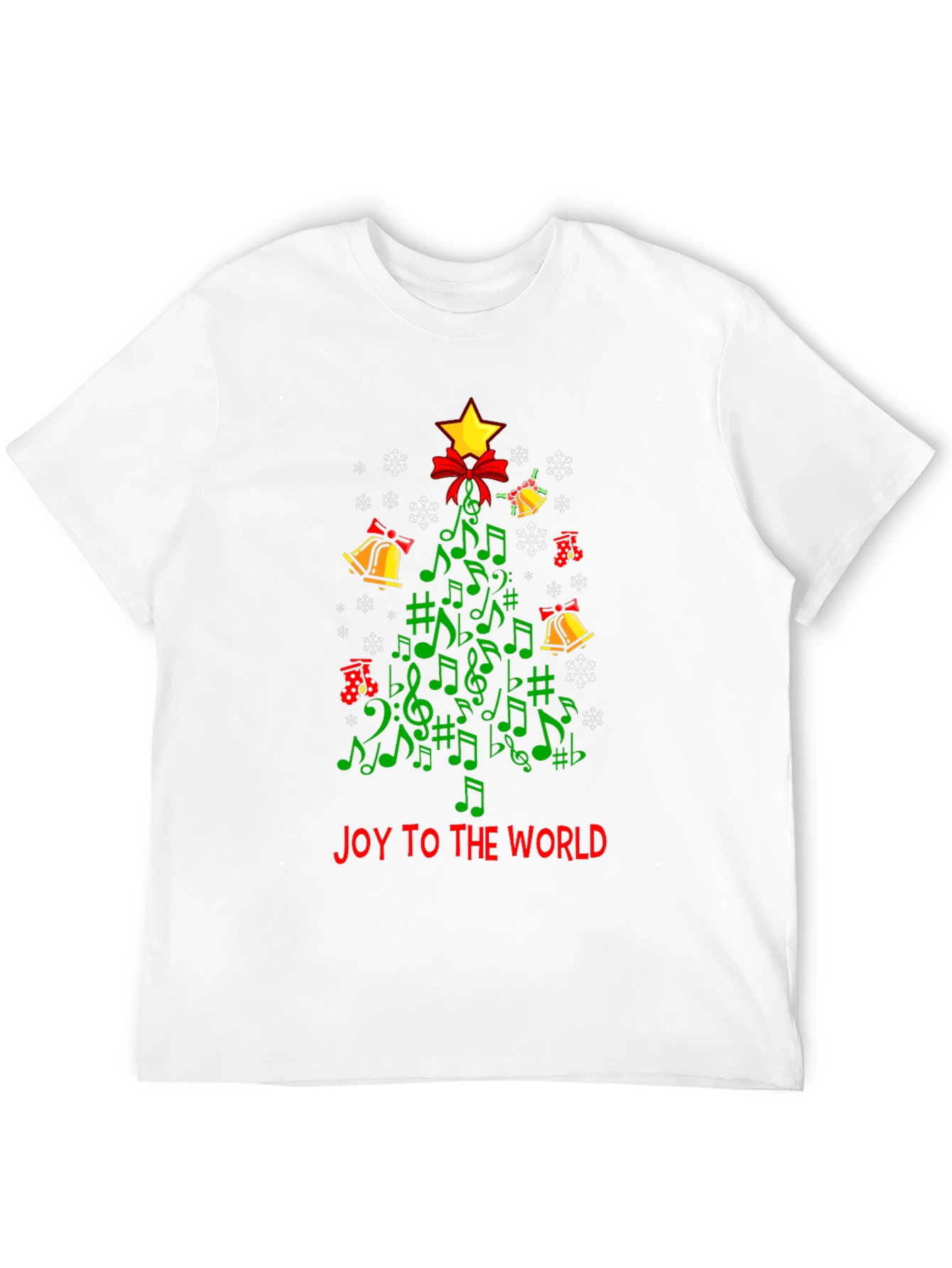 Festive Music Notes Christmas Tree T-Shirt