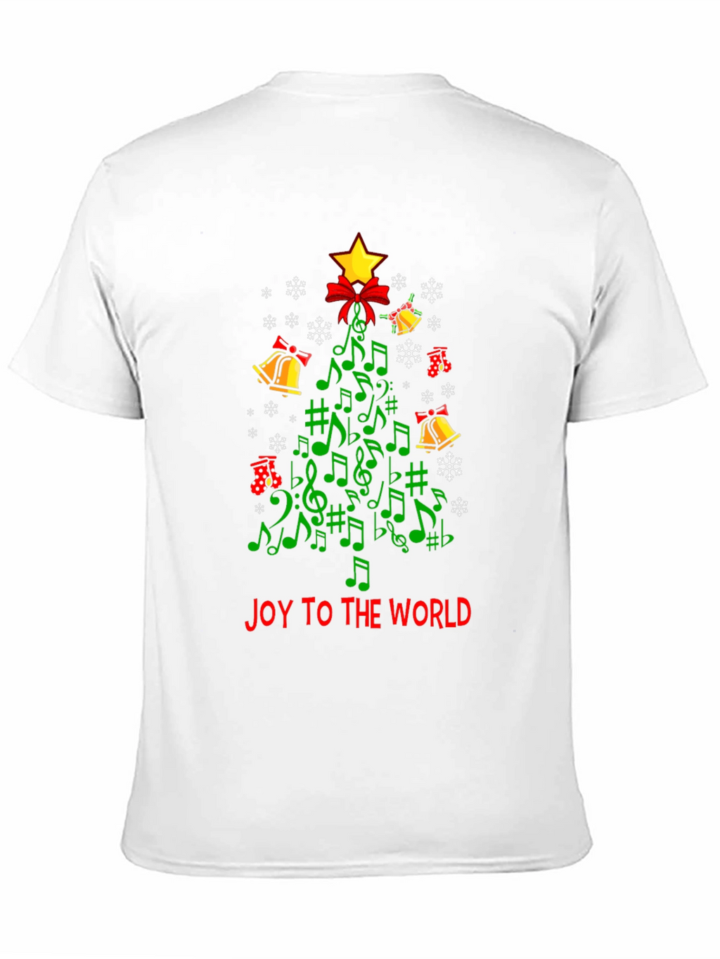 Festive Music Notes Christmas Tree T-Shirt