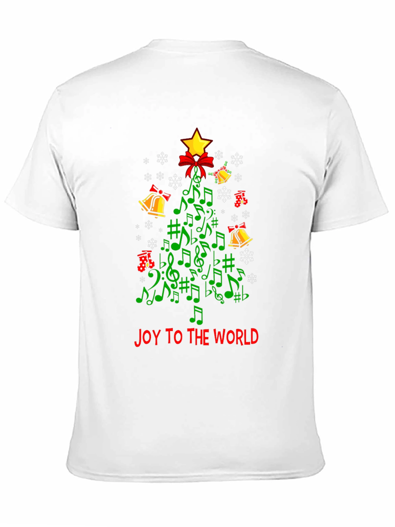 Festive Music Notes Christmas Tree T-Shirt