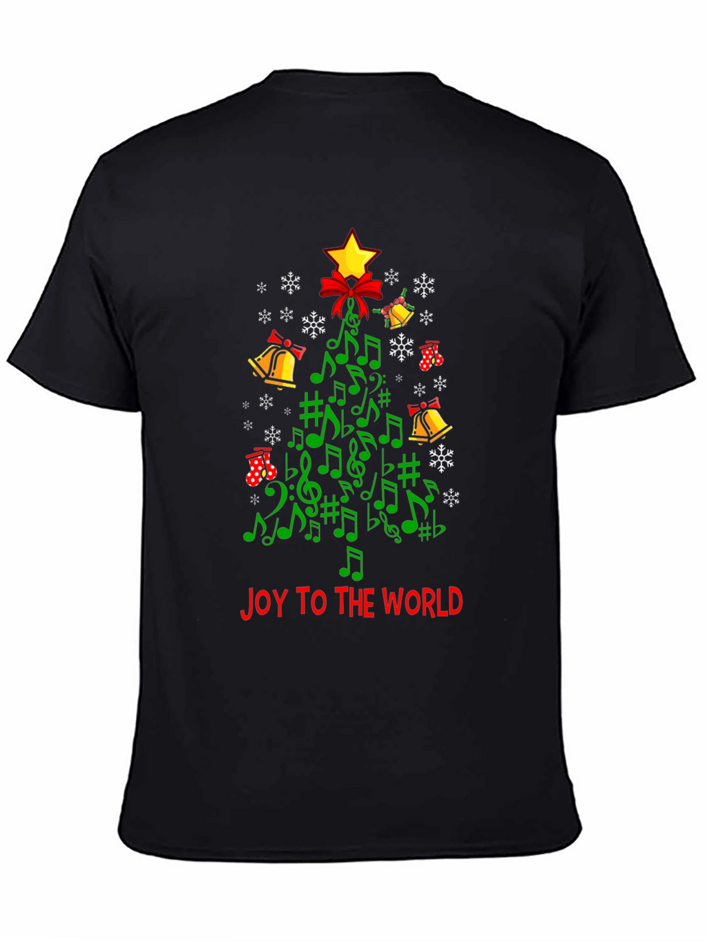Festive Music Notes Christmas Tree T-Shirt