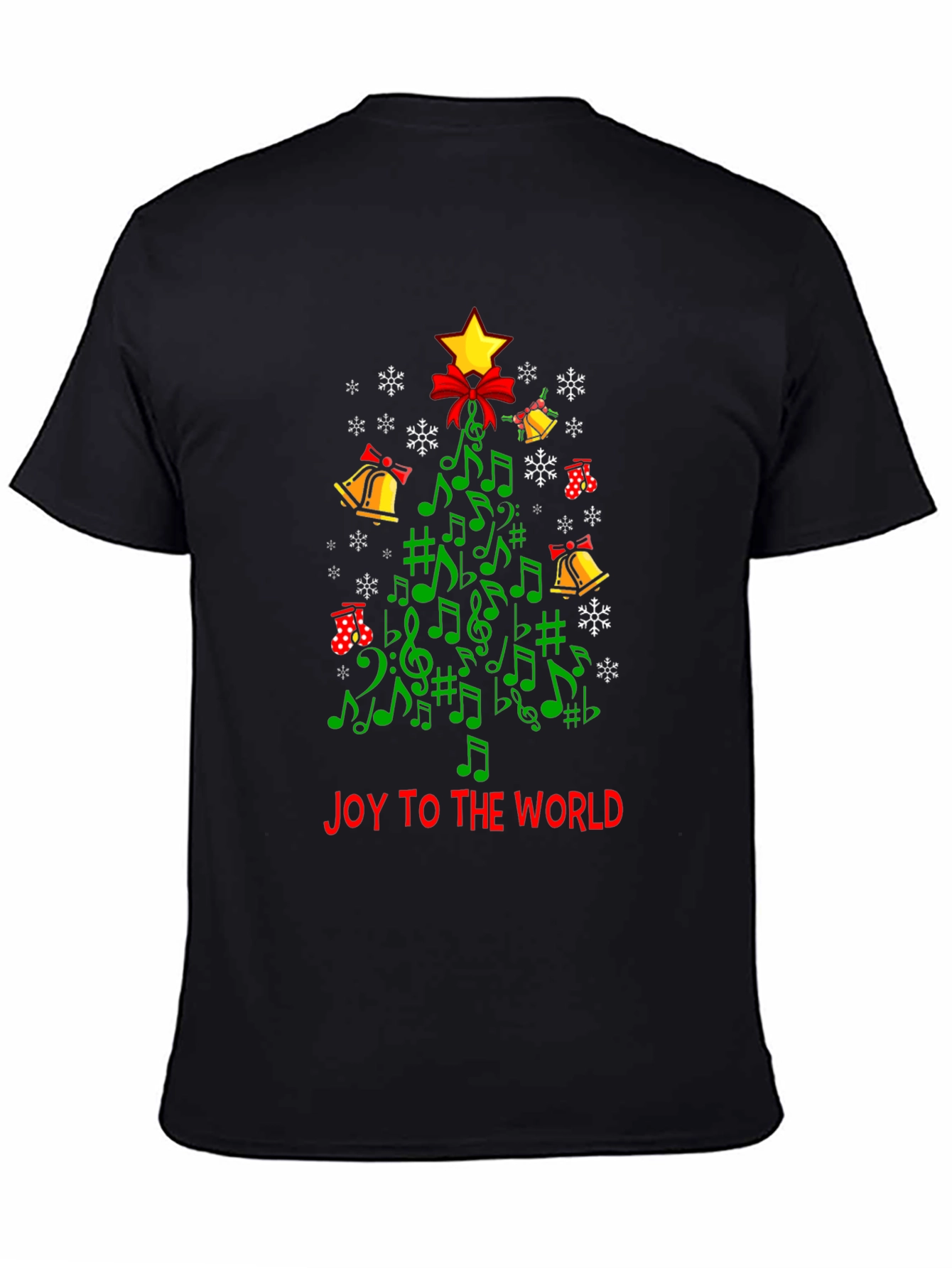 Festive Music Notes Christmas Tree T-Shirt