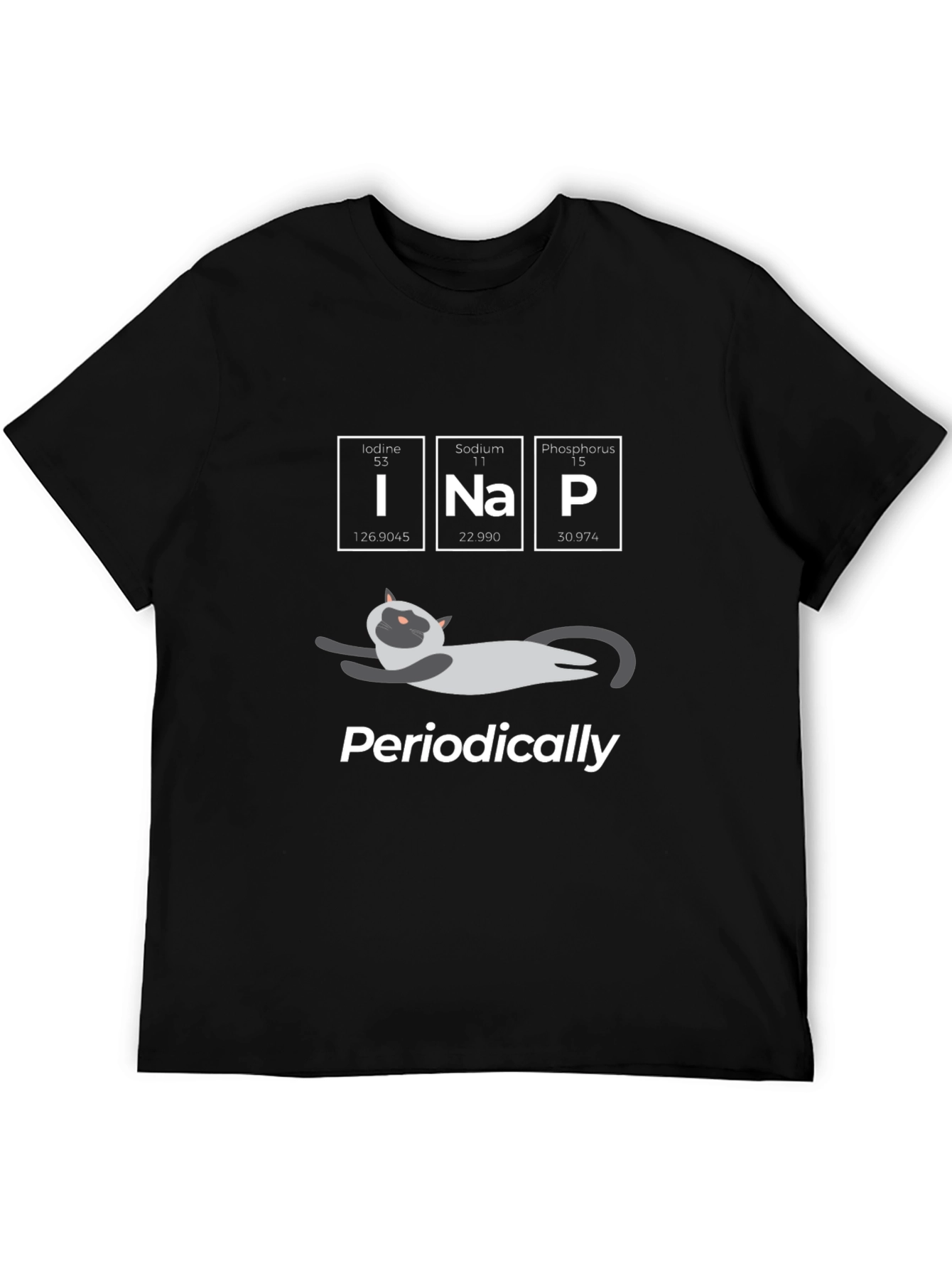 Funny Science Cat T-Shirt - Periodic Naps