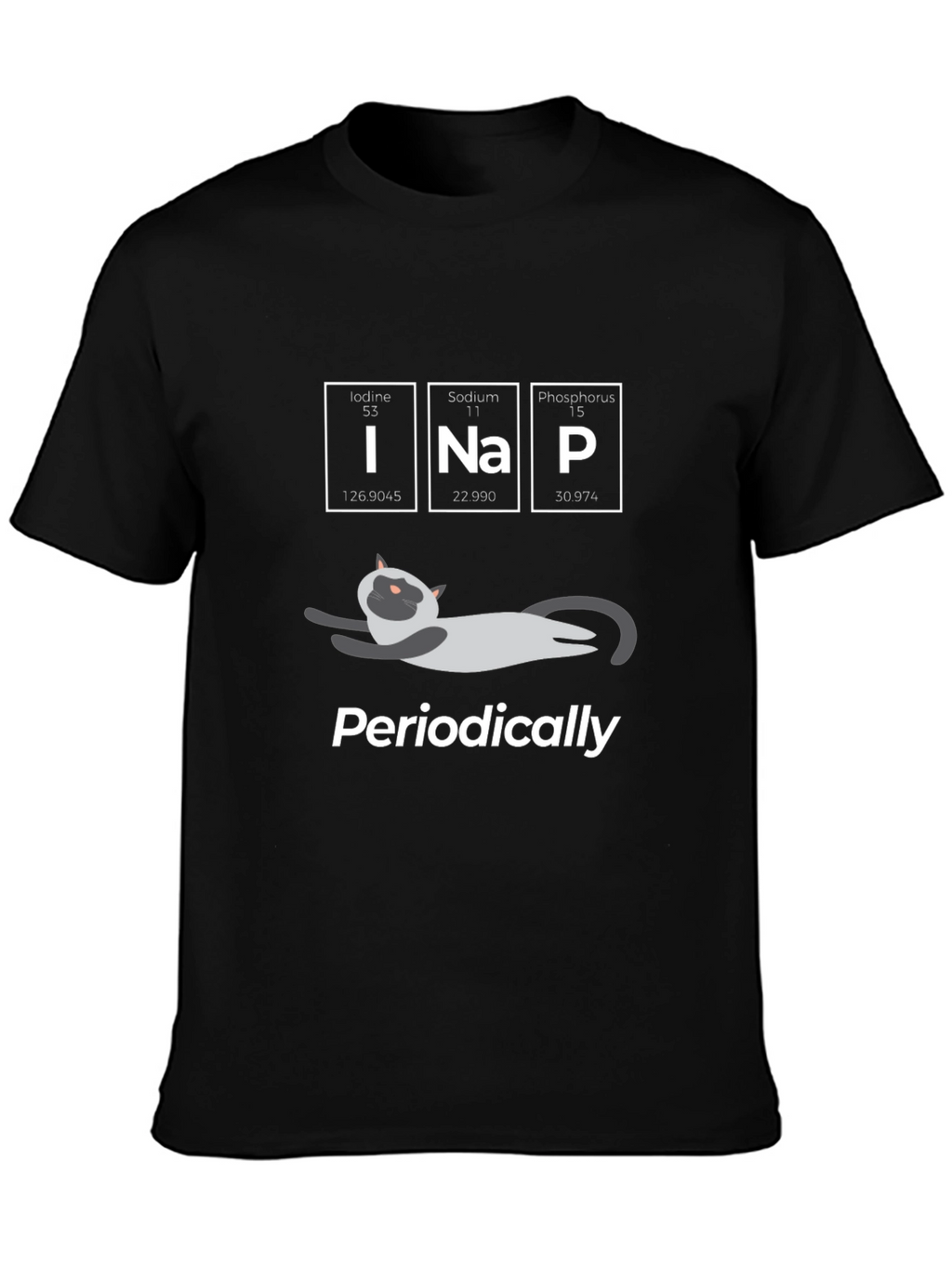 Funny Science Cat T-Shirt - Periodic Naps