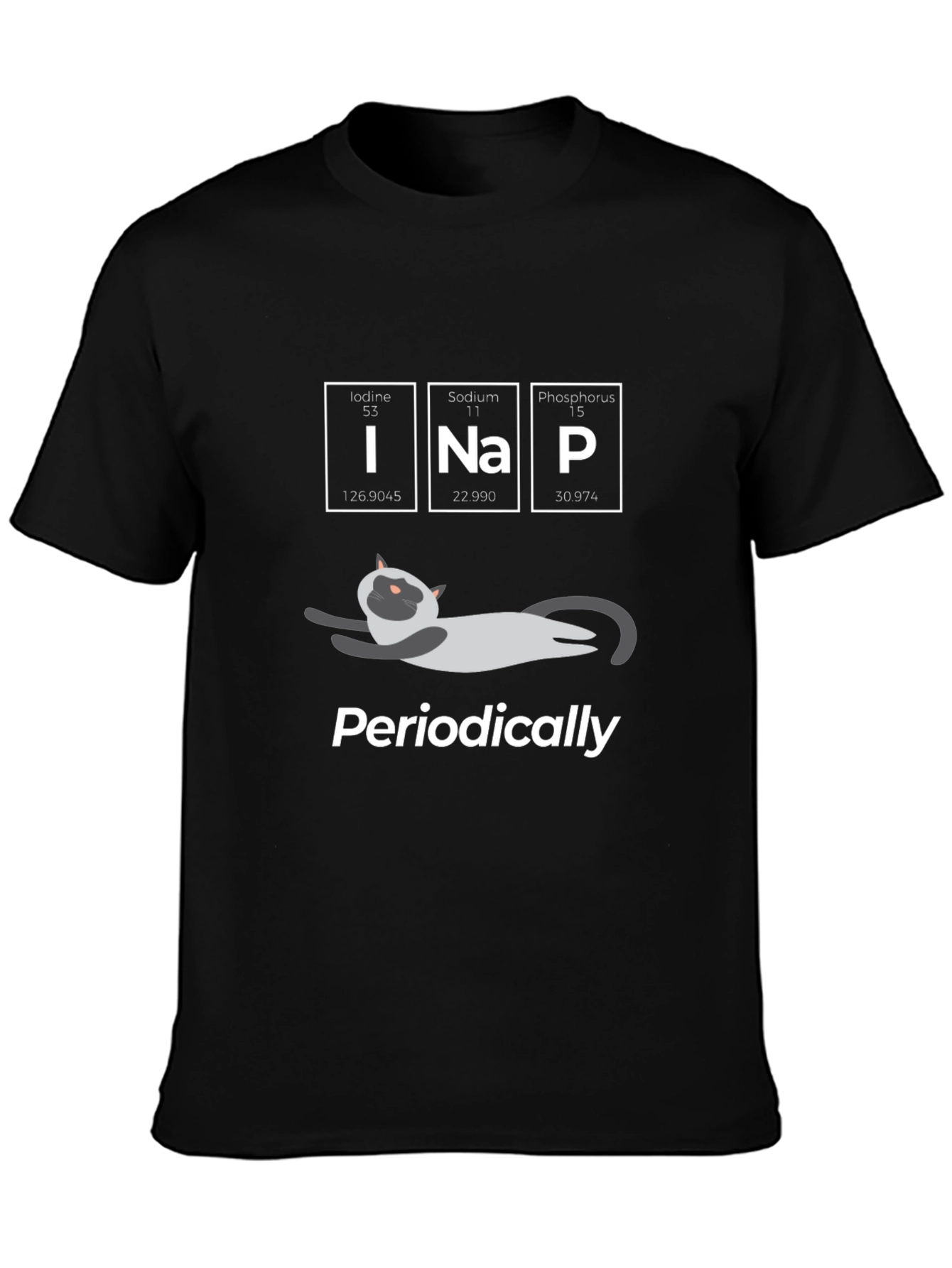 Funny Science Cat T-Shirt - Periodic Naps