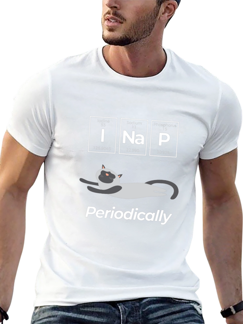 Funny Science Cat T-Shirt - Periodic Naps