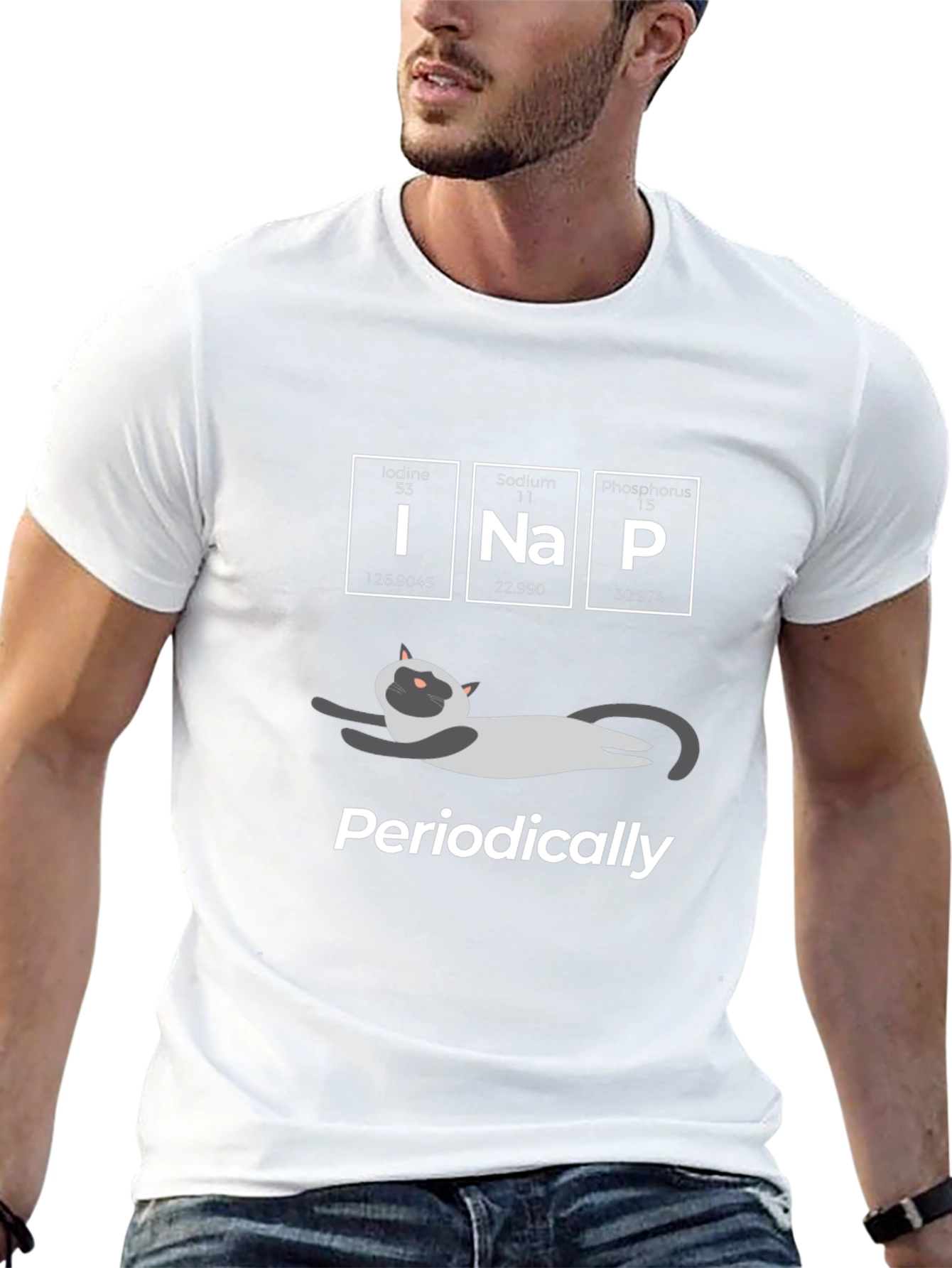 Funny Science Cat T-Shirt - Periodic Naps