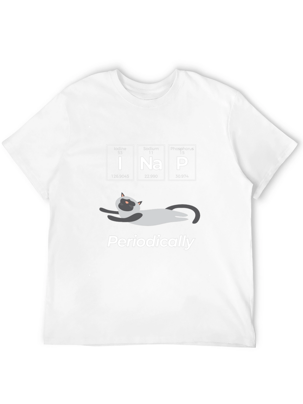 Funny Science Cat T-Shirt - Periodic Naps