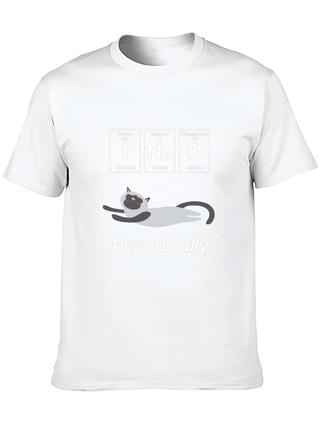 Funny Science Cat T-Shirt - Periodic Naps