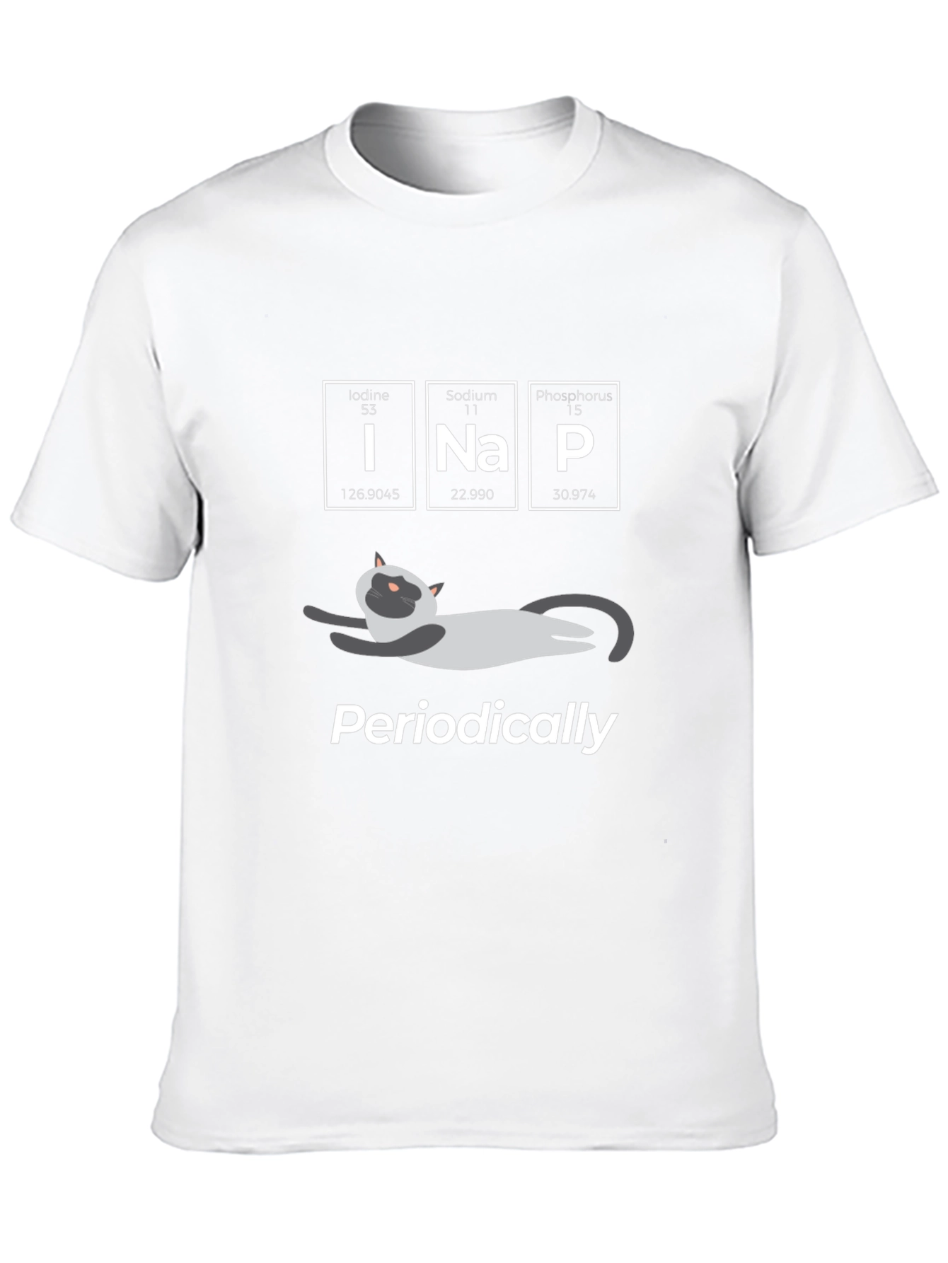 Funny Science Cat T-Shirt - Periodic Naps