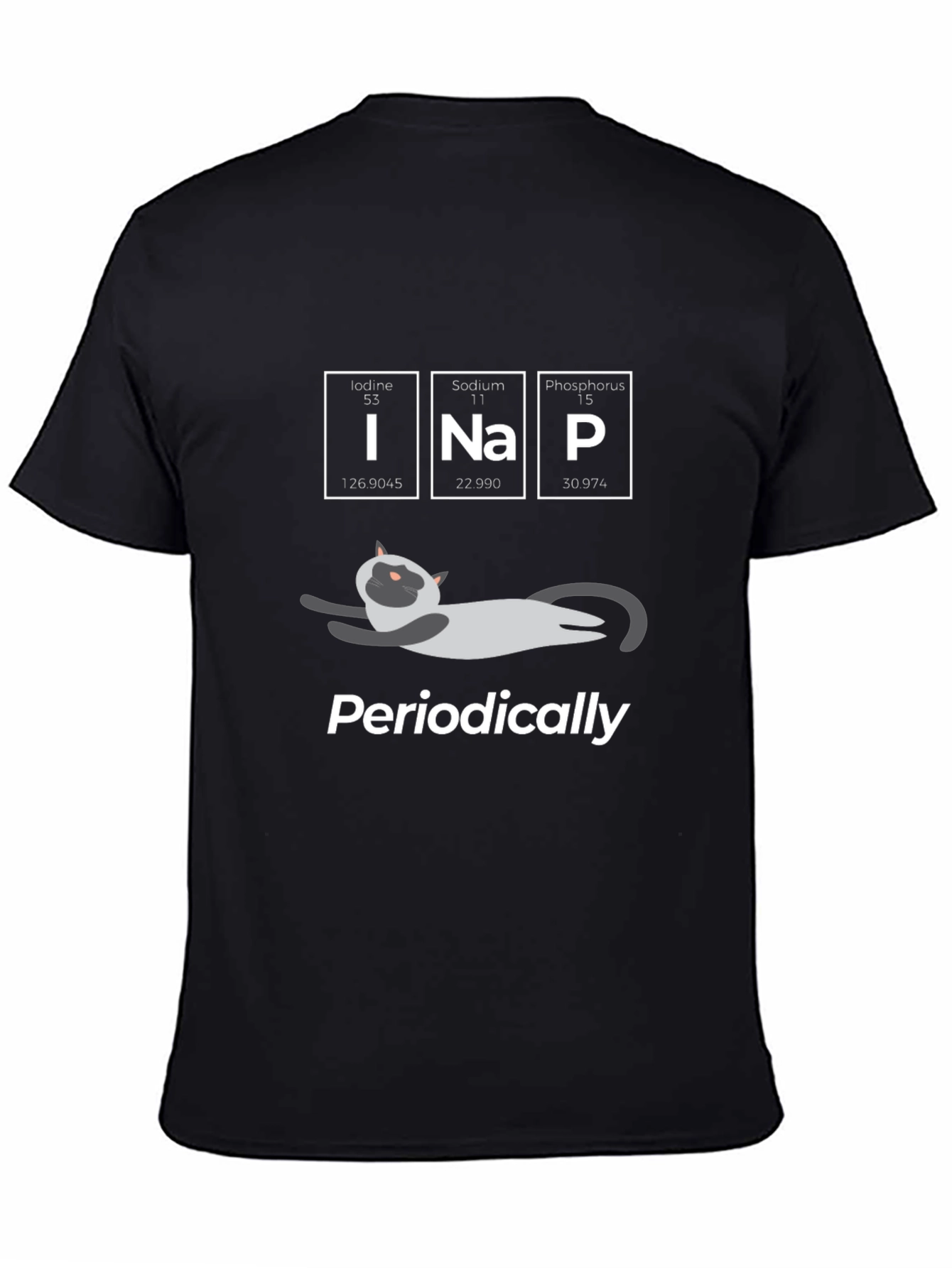 Funny Science Cat T-Shirt - Periodic Naps