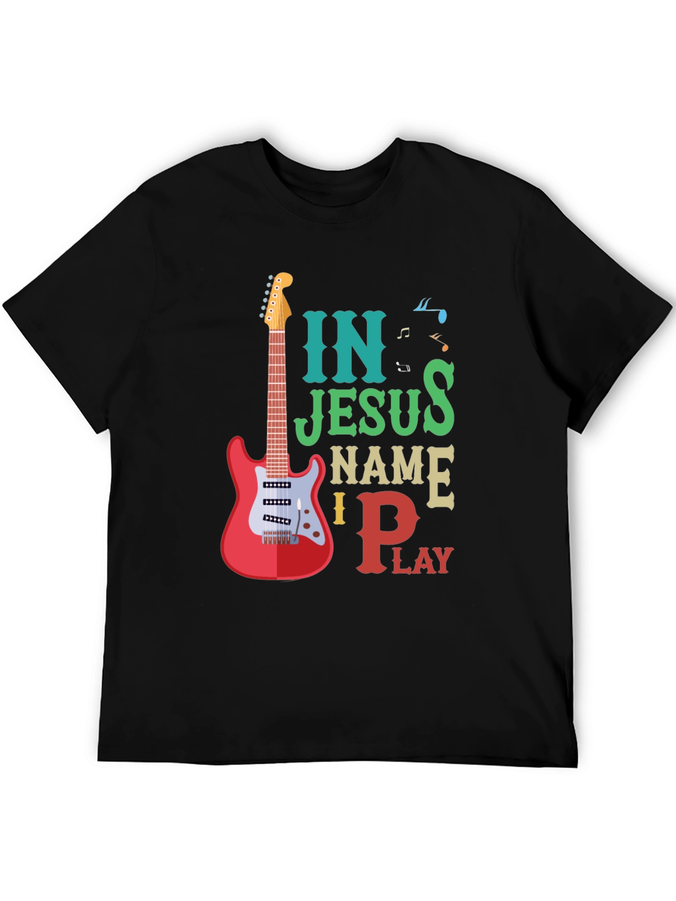 In Jesus Name I Play Guitar T-Shirt